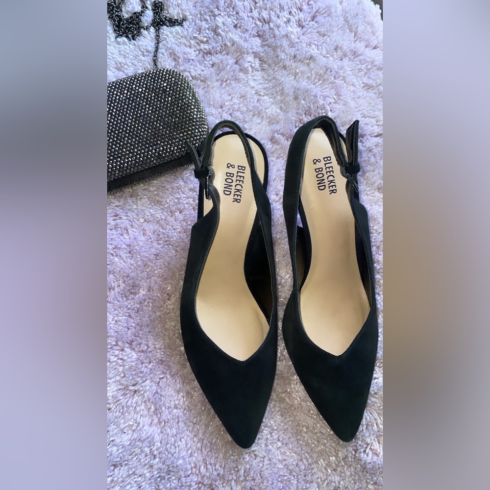 Bleecker&Bond Black Suede Heels Quiet Luxury